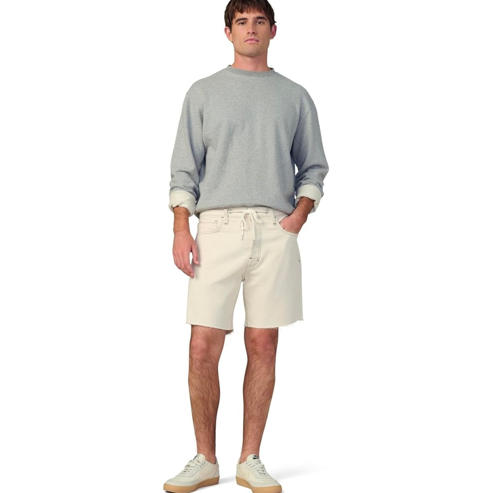 Joe's‎ Jeans Mens Denim Shorts Ecru Drawstring Raw Hem Size 36 NEW - Picture 9 of 10